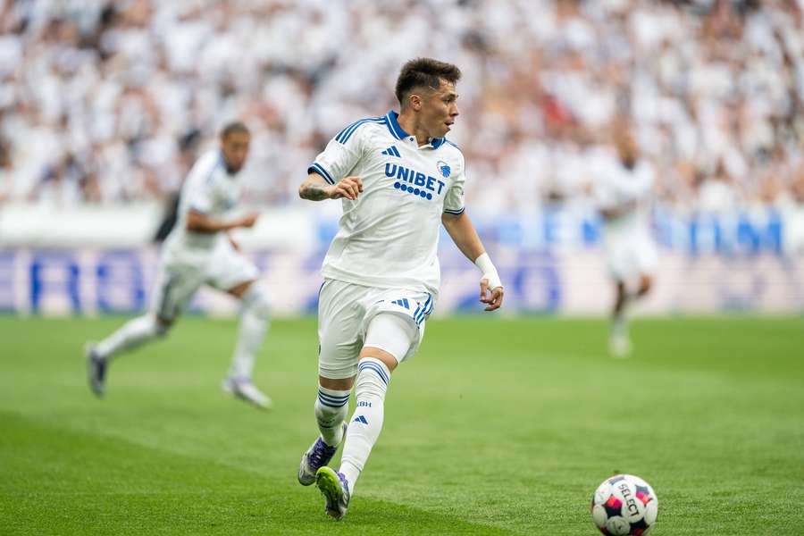 FC Copenhagen's Rodrigo Huescas in action during a friendly against Hamburger SV