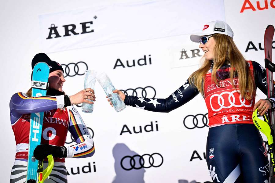 Le duellanti: la statunitense Mikalea Shiffrin e la tedesca Emma Aicher Le duellanti: la statunitense Mikalea Shiffrin e la tedesca Emma Aicher