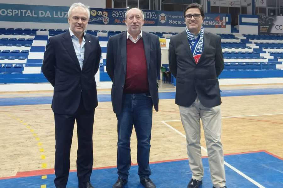 Patrick Morais de Carvalho (presidente), António Filipe (presidente da AG) e Luciano Rodrigues (presidente do Conselho Fiscal)