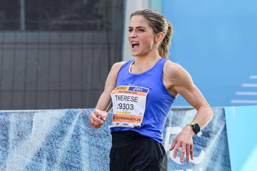 Therese Johaug podczas półmaratonu w Kopenhadze Therese Johaug podczas półmaratonu w Kopenhadze