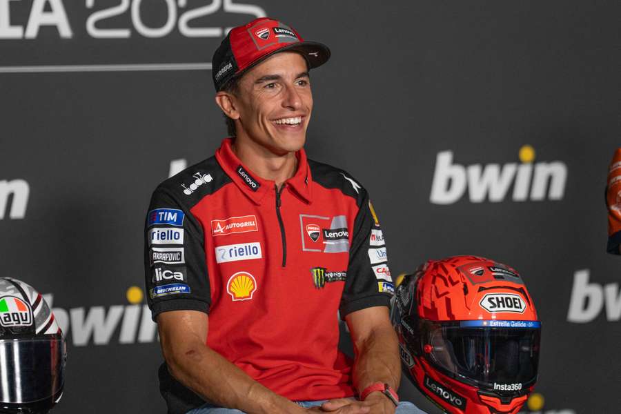 Marc Marquez na conferência de imprensa na Áustria