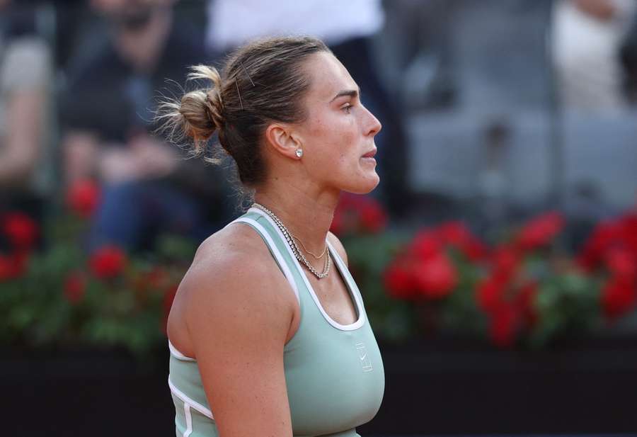 Aryna Sabalenka looks dejected after losing to Sorana Cirstea in Rome Aryna Sabalenka looks dejected after losing to Sorana Cirstea in Rome
