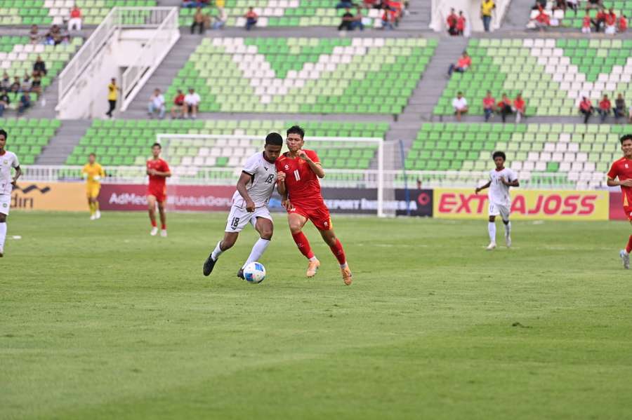 Timor-Leste em ação contra o Vietname num encontro de sub-19