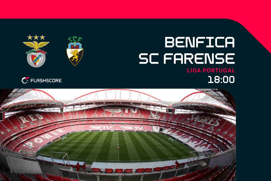 Benfica recebe Farense na 13.ª jornada da Liga