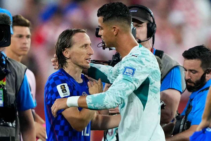 Modric und CR7 freuen sich über das Wiedersehen