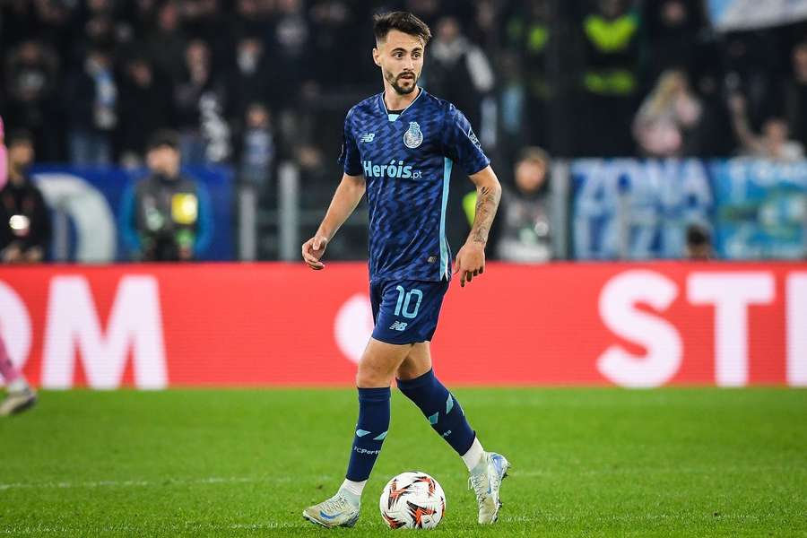 Fábio Vieira no jogo Lazio - FC Porto