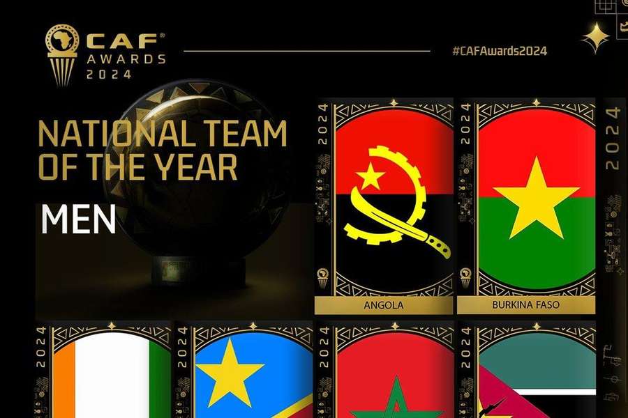 Angola nomeada para melhor seleção