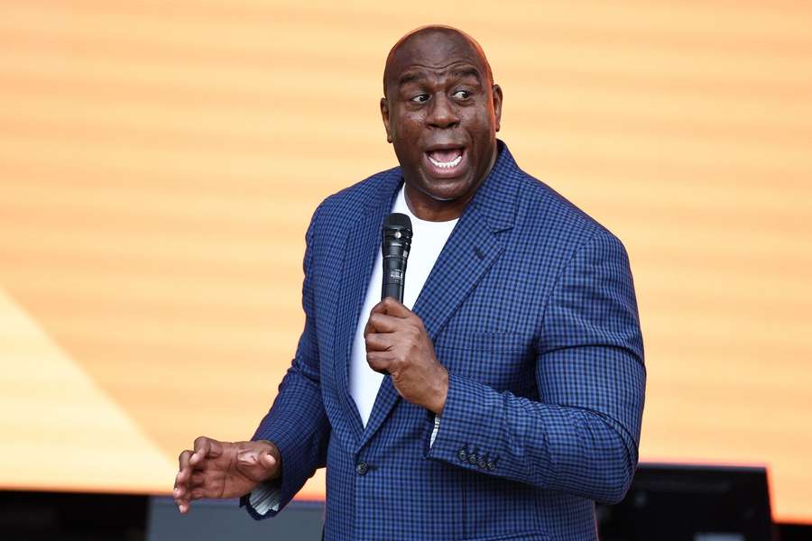 Magic Johnson na jednej z akcií v roku 2022. 