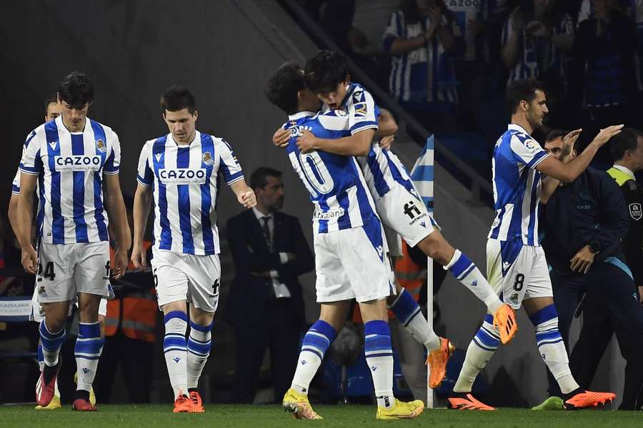 Primeiro gol da Real Sociedad foi marcado pelo japonês Kubo