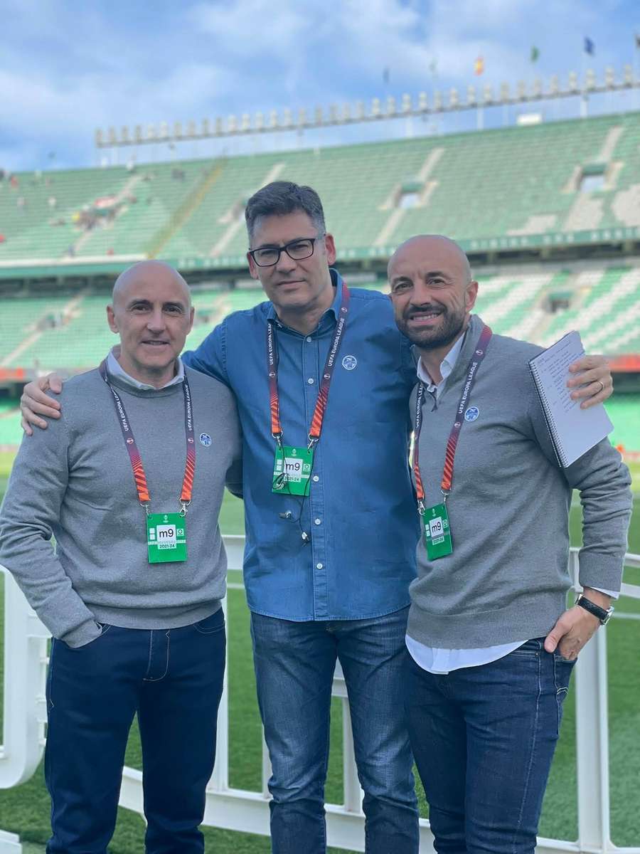 Ángel Cuéllar junto a Julio Maldonado y a Adolfo Barbero