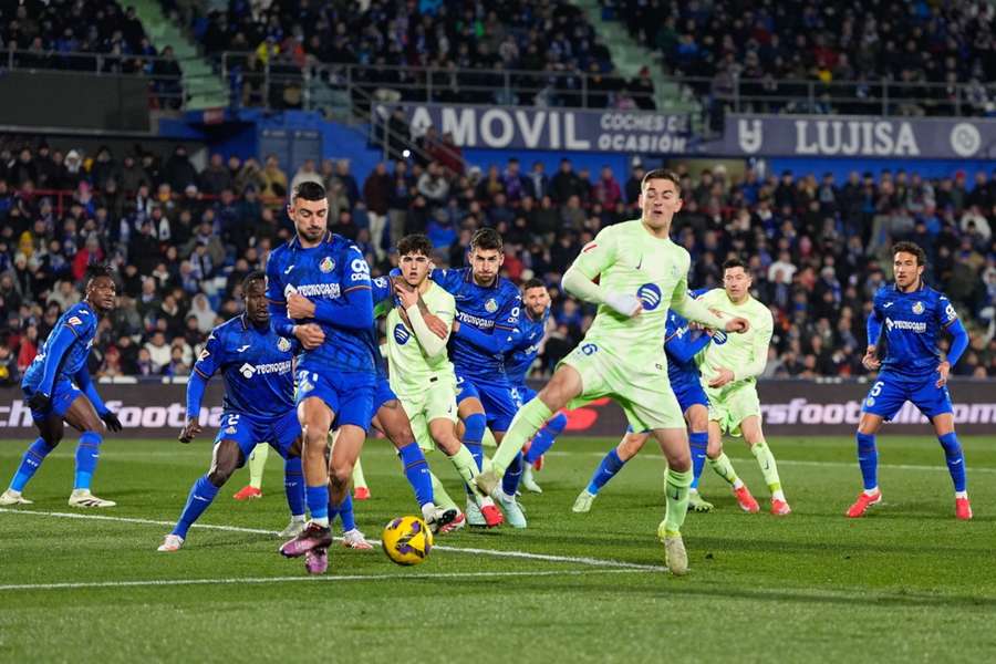 Gavi, durante el Getafe-Barcelona