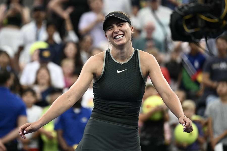 Paula Badosa après sa victoire face à Wang Yafan. 