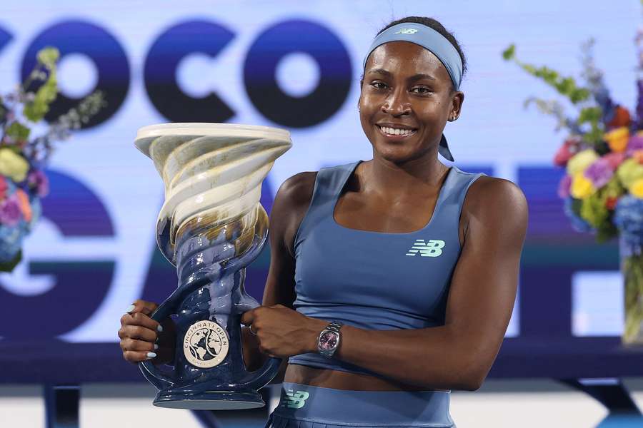 Coco Gauff celebra su victoria