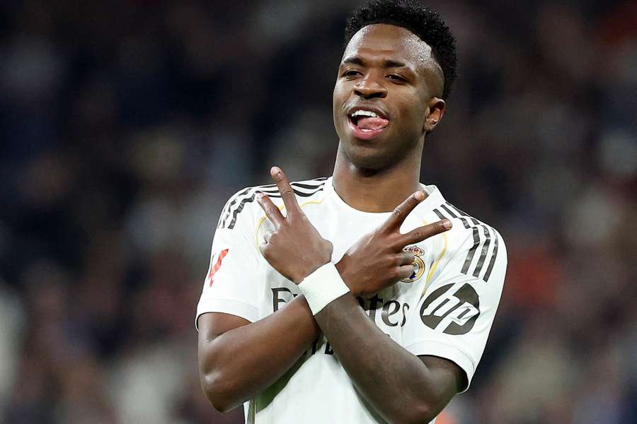 Vini Jr. foi às redes duas vezes na goleada do Real Madrid sobre a Real Sociedad Vini Jr. foi às redes duas vezes na goleada do Real Madrid sobre a Real Sociedad