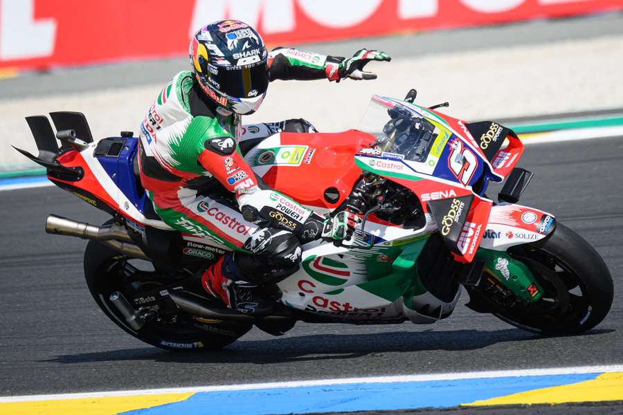Johann Zarco celebrates