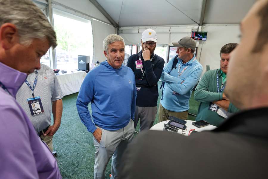 Jay Monahan, commissioner of the PGA Tour, spoke to the media on Wednesday