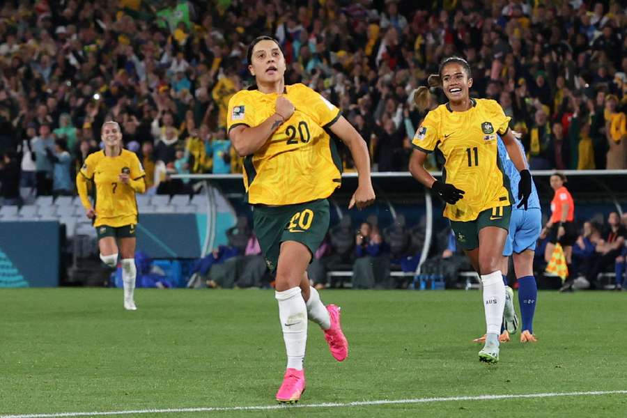 Kerr celebrates her equaliser