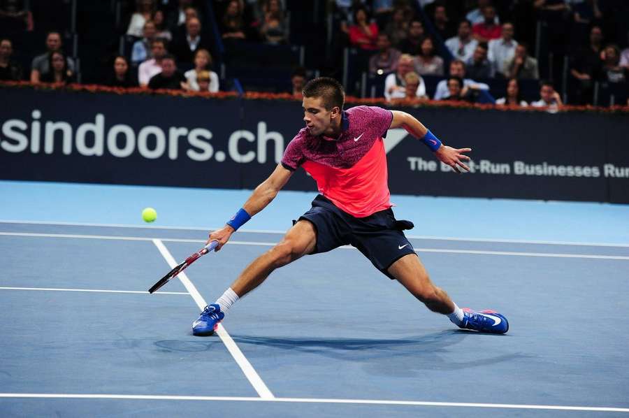 Borna Coric in actie in 2014