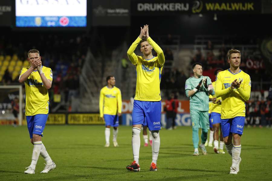 RKC na afloop van een wedstrijd op het veld