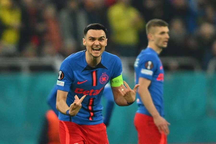 Adrian Șut, exuberant după ce FCSB a egalat Lyon