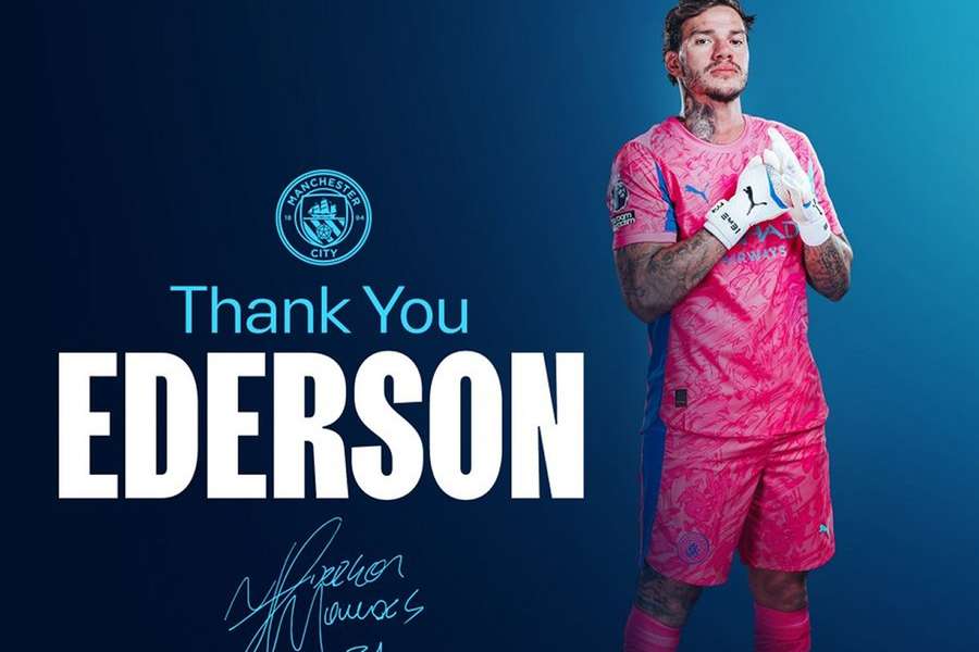 Ederson says farewell to Man City: Most special time of my life