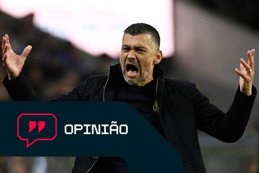 Sérgio Conceição durante o FC Porto-Benfica de 3 de março de 2024