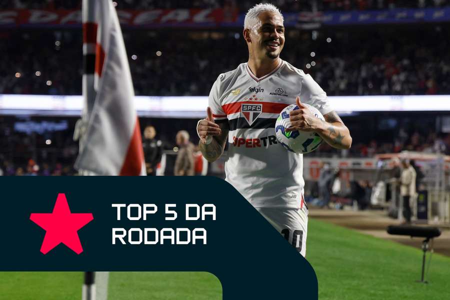 O tricolor Luciano fez 2 contra o Timão