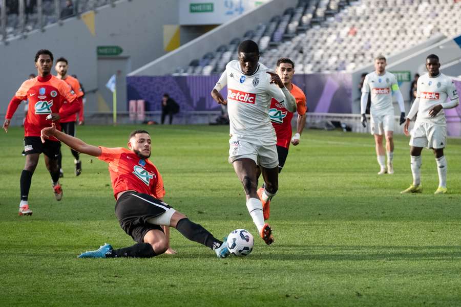 Union Saint-Jean and AS Monaco in Coupe de France action