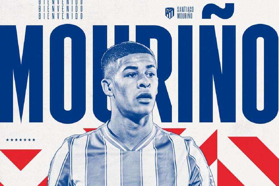 Santiago Mouriño, novo jogador do Atlético de Madrid