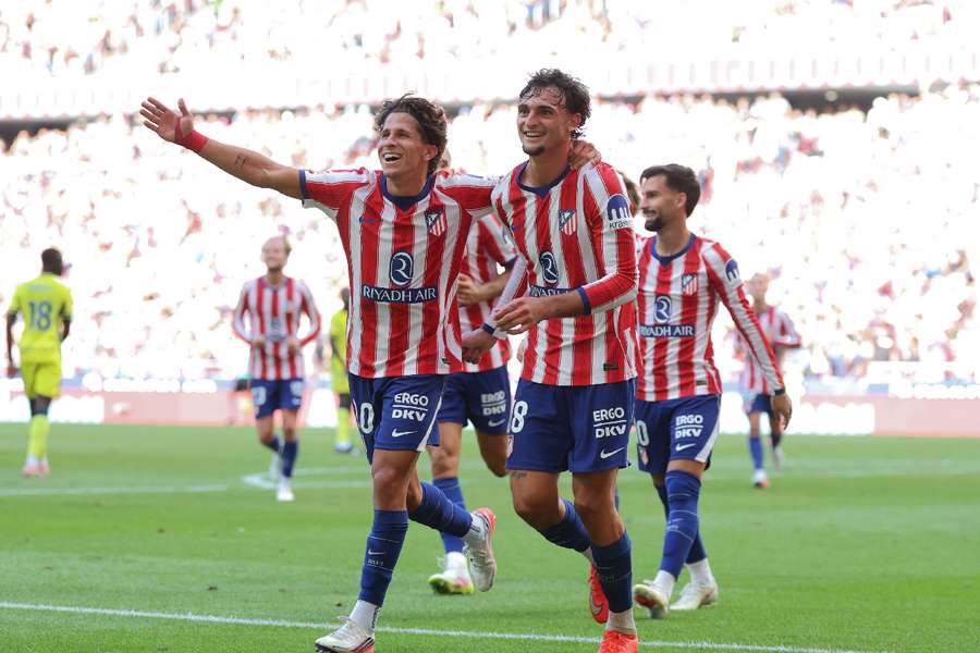 Atletico Madrid celebrate dramatic late equaliser Atletico Madrid celebrate dramatic late equaliser