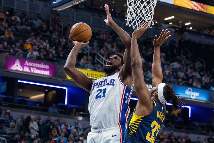 Joel Embiid guides Sixers past Pacers