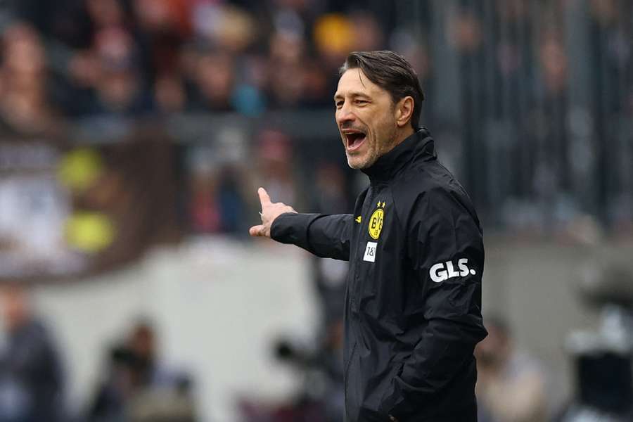 Kovac giving orders from the touchline