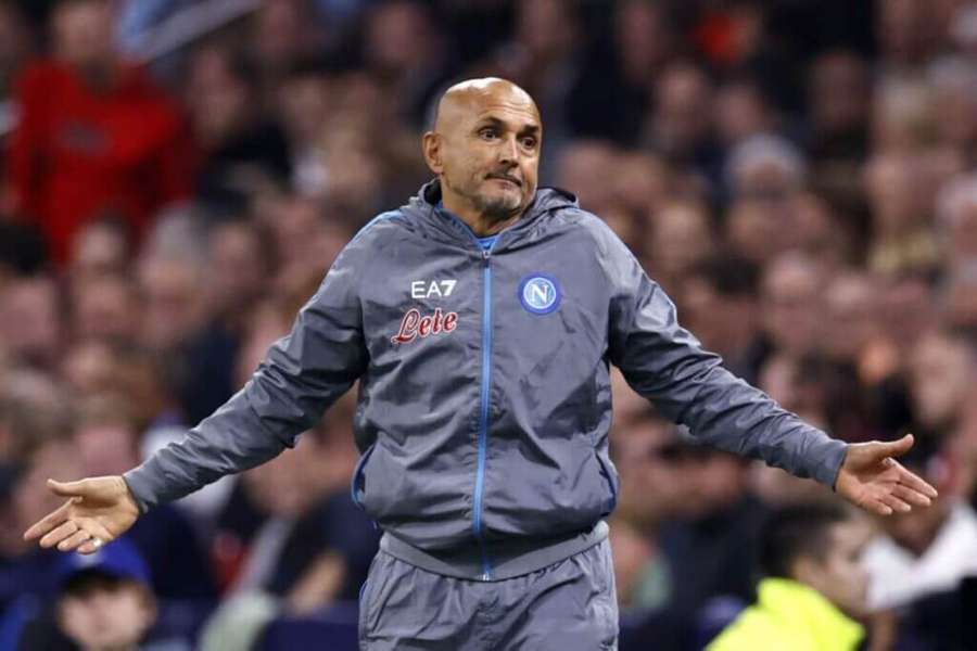 Spalletti during a match with Napoli last season