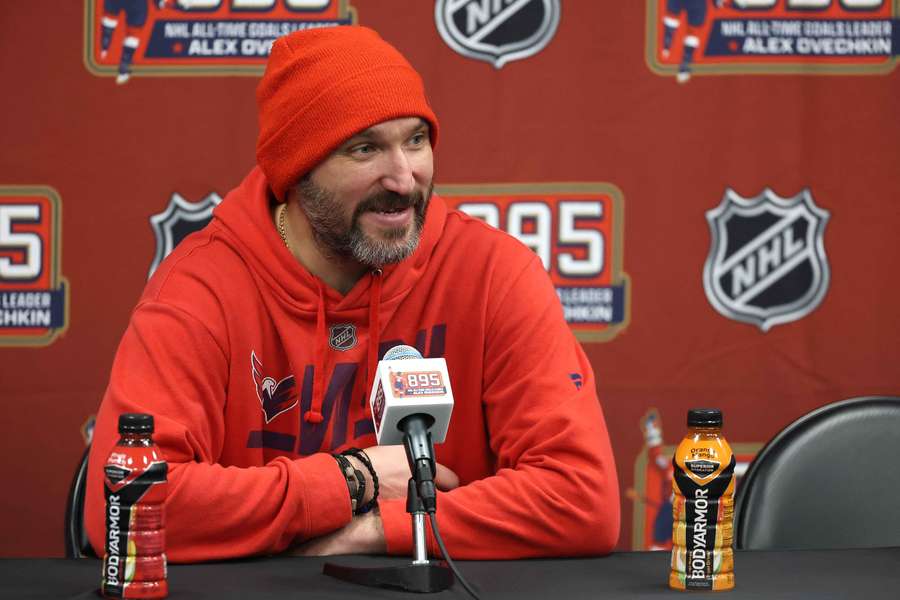 Ovechkin en conférence de presse.
