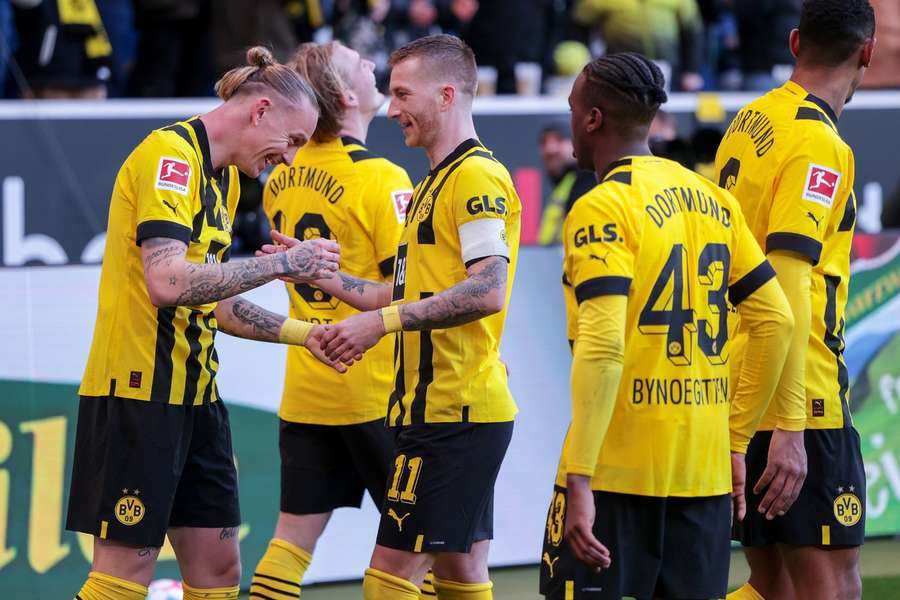 Borussia Dortmund i sejren over TSG Hoffenheim.