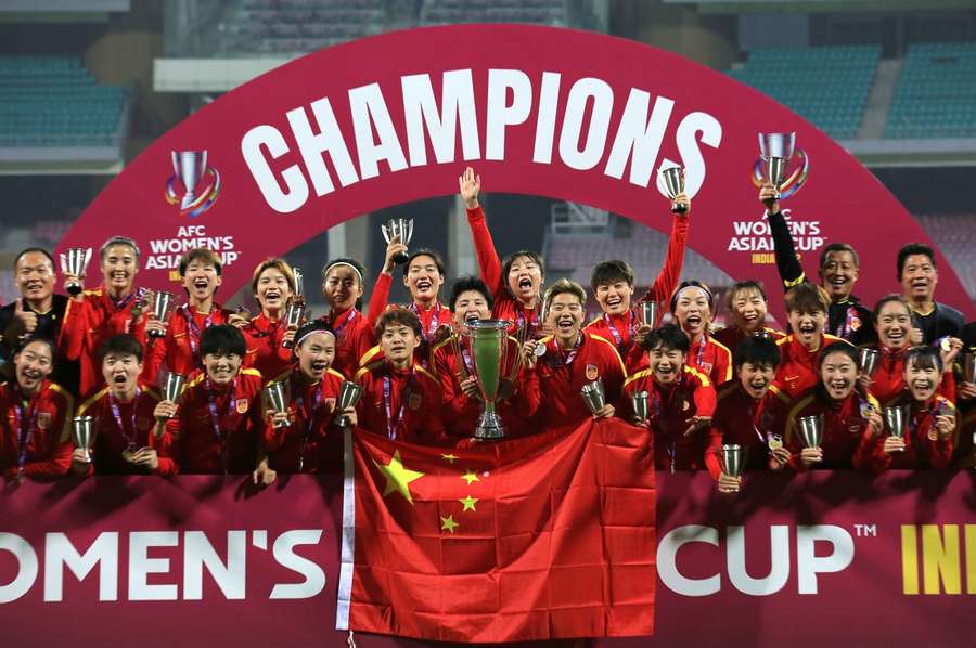 De Chinese vrouwen wonnen de Azië Cup in februari