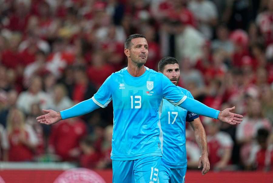 San Marino cayó por 4-0 ante Dinamarca.