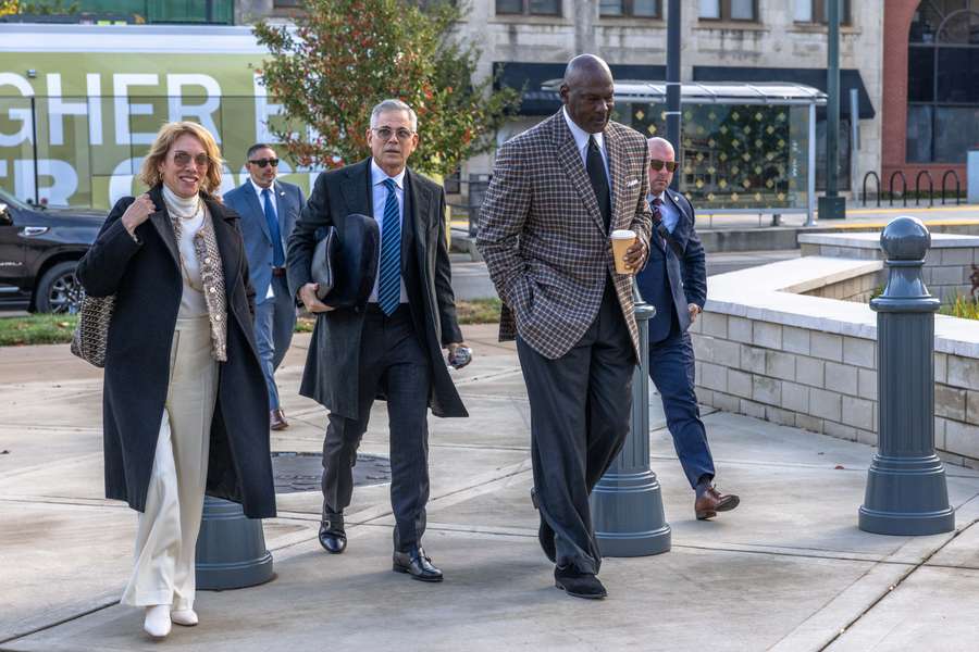 Michael Jordan pictured arriving to court
