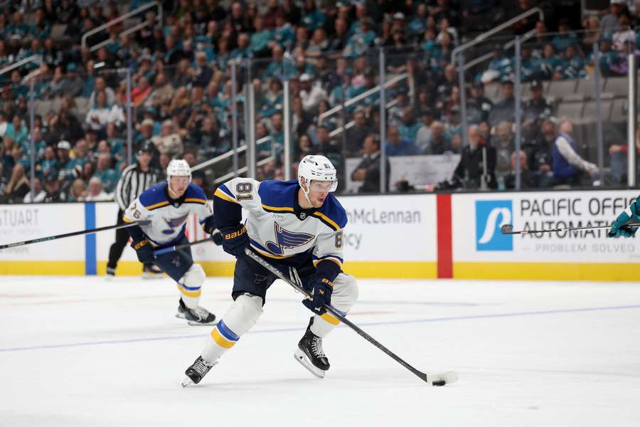 Dylan Holloway may have taken a puck to the throat, but the St. Louis Blues forward is already starting to feel better.