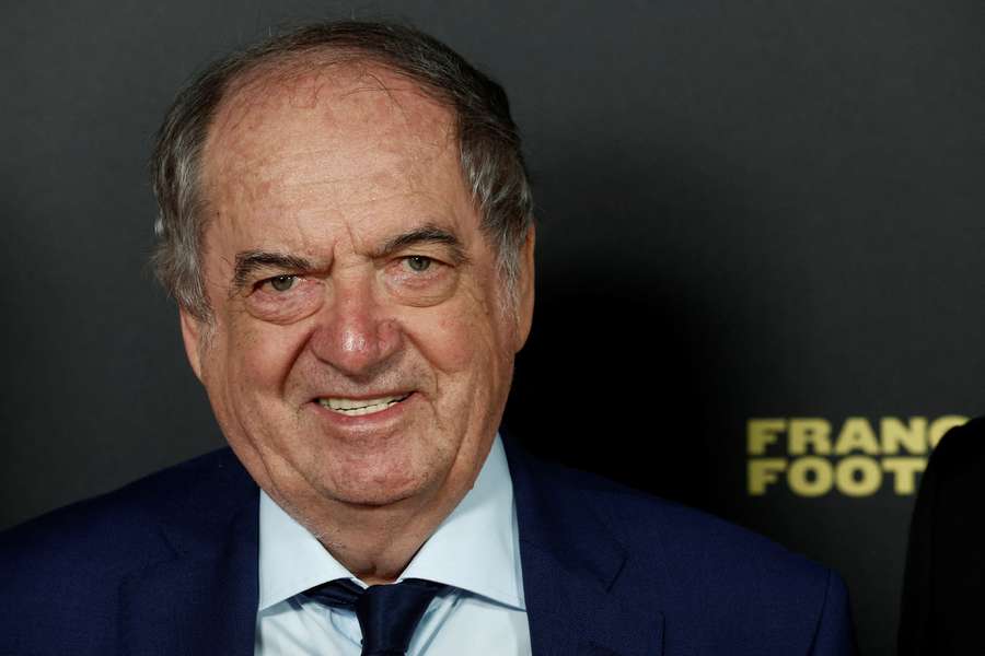 President of the French Football Federation Noel Le Graet before the 2022 Ballon d'Or awards