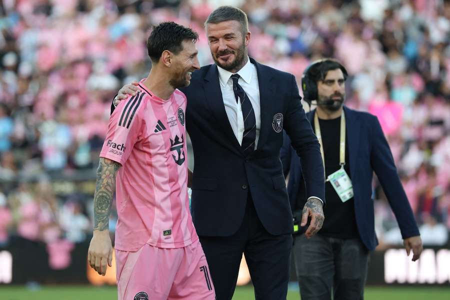 Lionel Messi and David Beckham