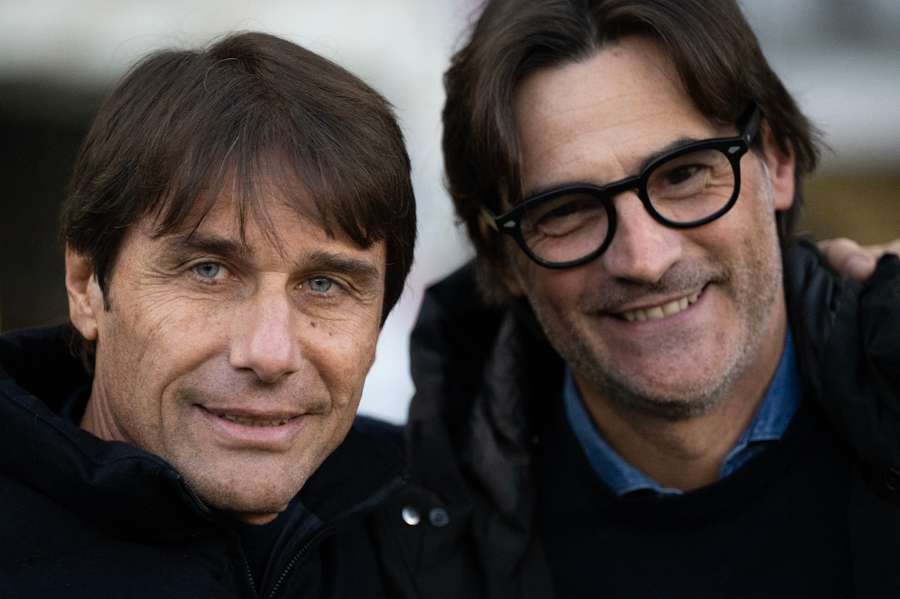 Antonio Conte e Paolo Vanoli prima di Torino-Napoli