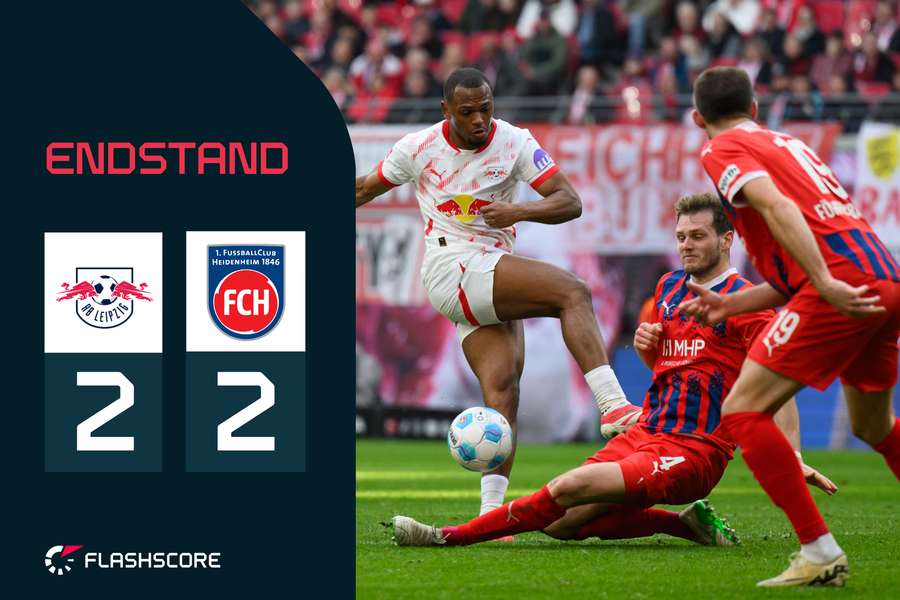 RB Leipzig ist gegen Heidenheim nicht über ein Remis hinausgekommen.