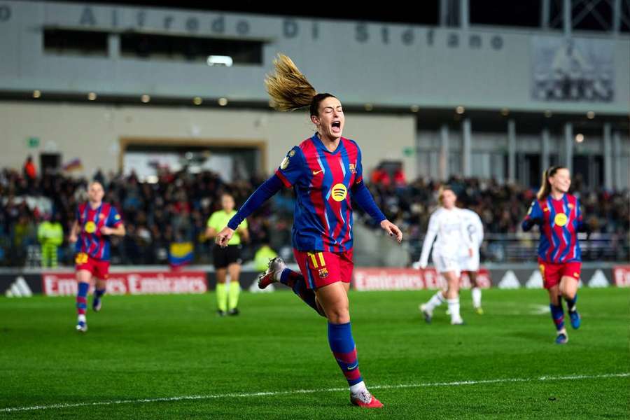 Alexia Putellas, celebrando su gol