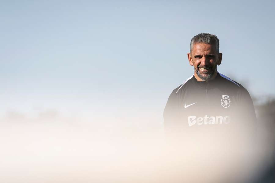 Rui Borges no treino do Sporting Rui Borges no treino do Sporting