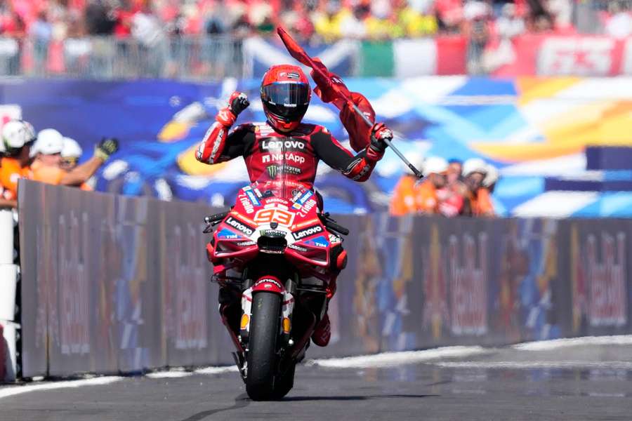 Ducati's Marc Marquez won the San Marino Grand Prix on Sunday to top the MotoGP championship standings Ducati's Marc Marquez won the San Marino Grand Prix on Sunday to top the MotoGP championship standings