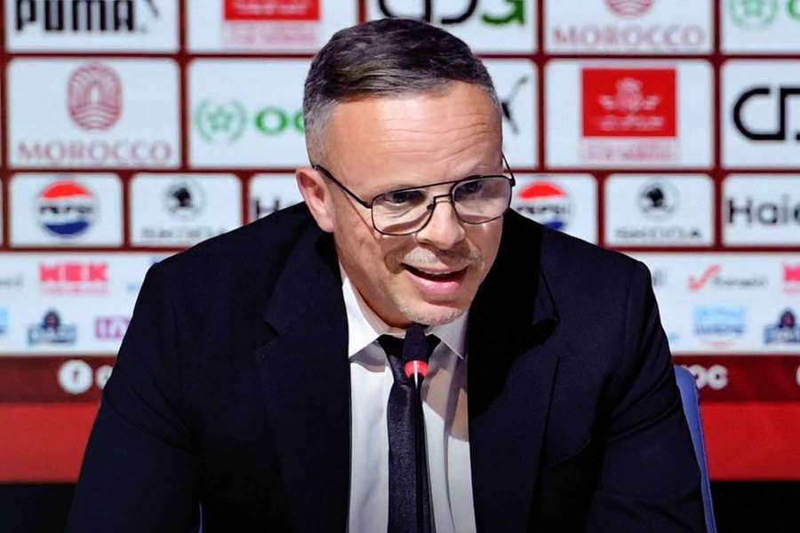 Mohamed Ouahbi unveiling Morocco squad for 2027 AFCON qualifiers