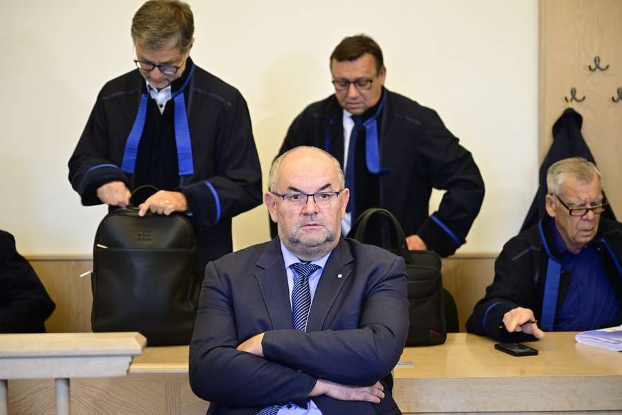 Miroslav Pelta na soudním líčení. 