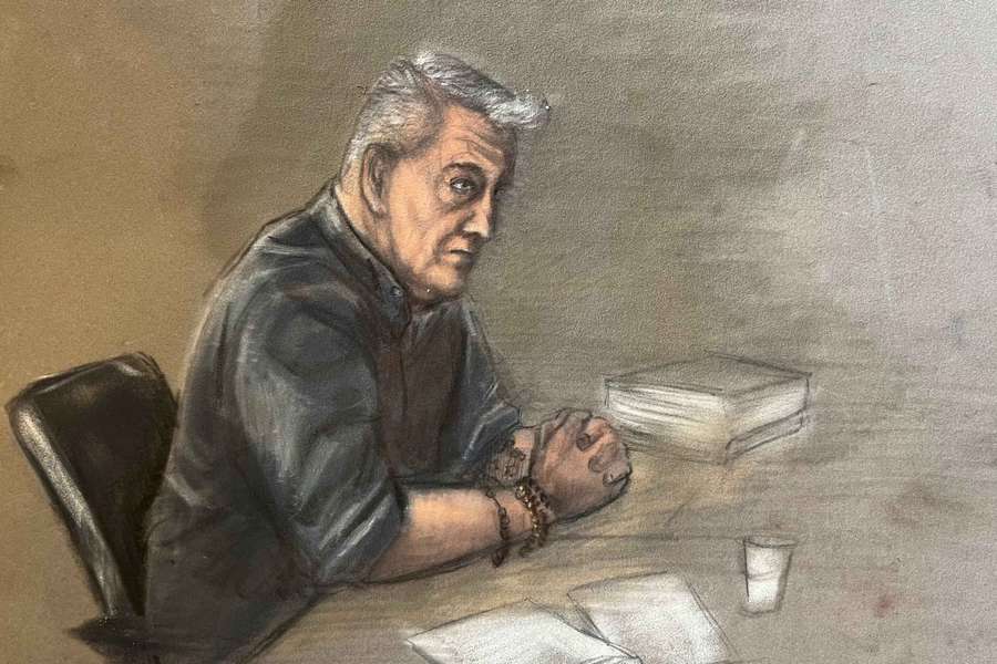 Esta imagen de la sala muestra a Gjert Ingebrigtsen, ex entrenador y padre de Jakob Ingebrigtsen, en el Tribunal de Distrito de Rogaland del Sur.
