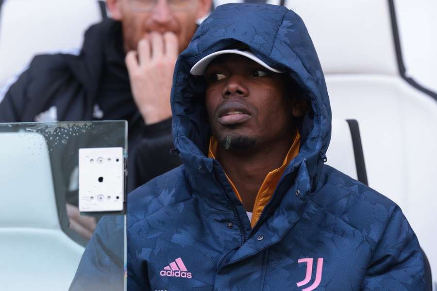 Paul Pogba sits in the stands ahead of Juventus' friendly against HNK Rijeka on 22 December